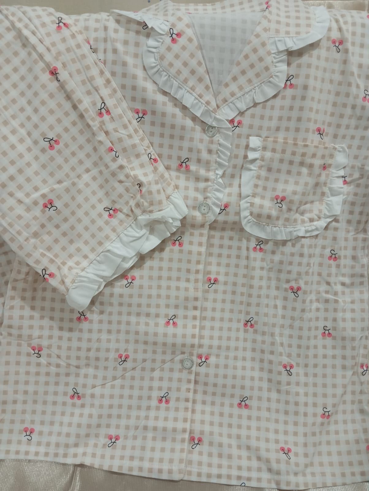 Beige Gingham