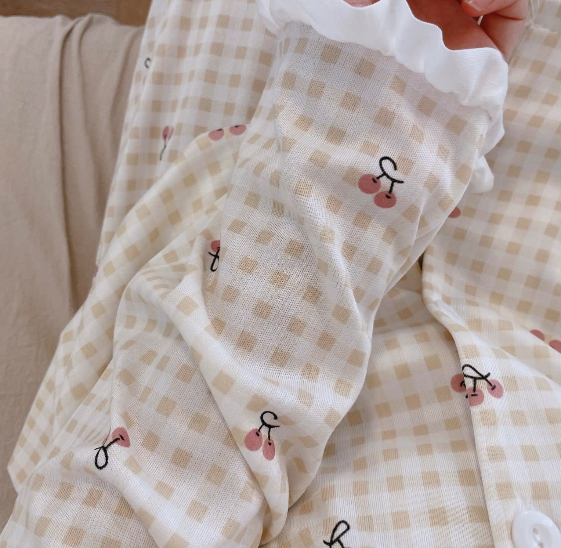 Beige Gingham